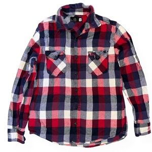 Red, White, & Blue OP Flannel size Medium